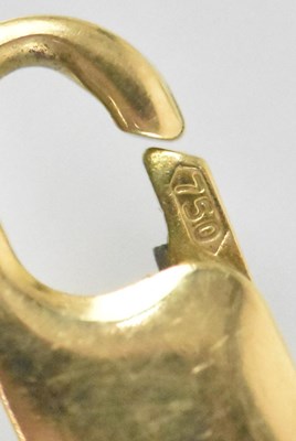 Lot 1237 - An 18ct yellow gold fancy curb link bracelet,...