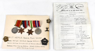 Lot 411 - A WWII Africa Service Medal group awarded to...