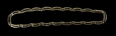 Lot 1244 - A 9ct yellow gold necklace, length 38cm,...