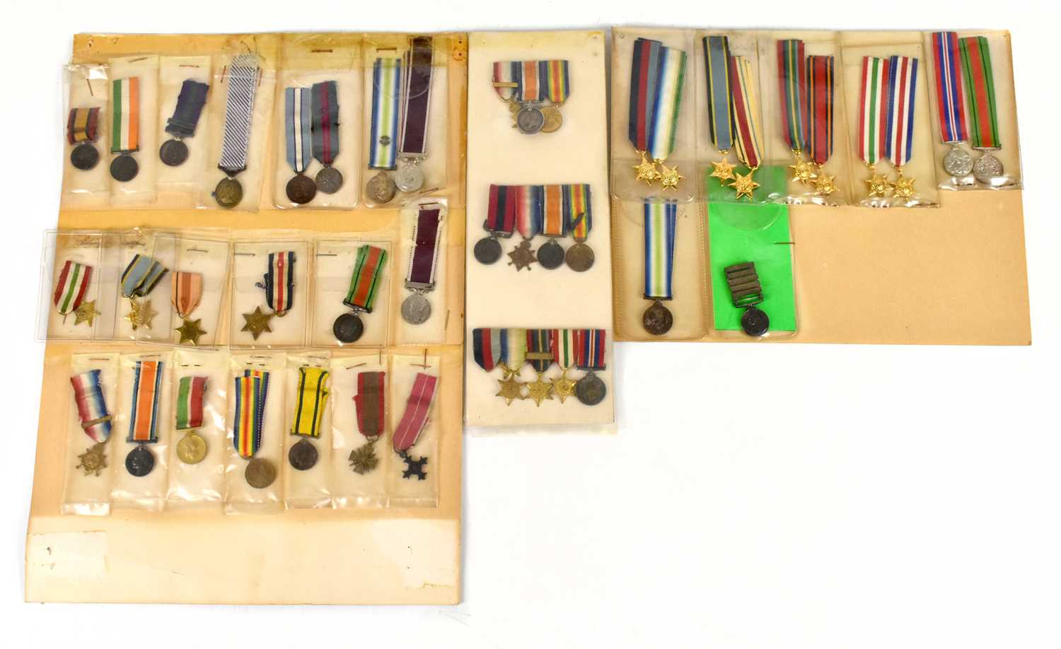 Lot 409 - A collection of forty-five miniature medals to...