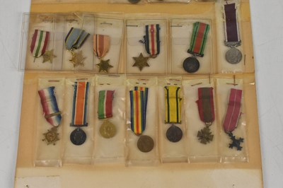 Lot 409 - A collection of forty-five miniature medals to...