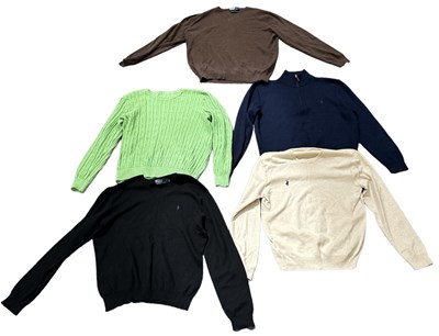 Lot 520 - RALPH LAUREN; four cotton knitted jumpers...