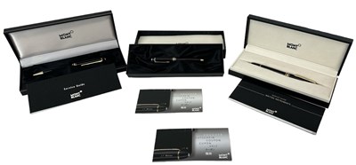 Lot 336 - MONTBLANC; a group of three boxed pens...