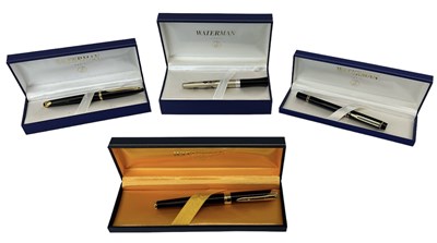 Lot 345 - WATERMAN; a group of three boxed ballpoint...