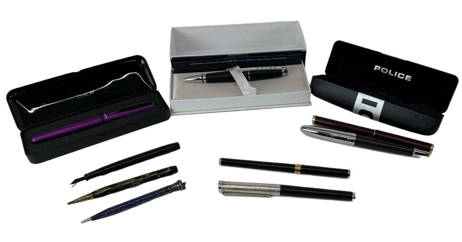 Lot 343 - CROSS; a boxed ballpoint pen, a further