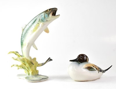 Lot 287 - HUTSCHENREUTHER; two 20th century porcelain...
