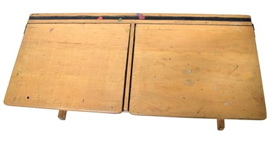 Lot 44 - A late 19th/early 20th century pine double...