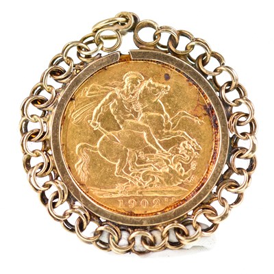 Lot 1093 - An Edward VII full sovereign 1902, Melbourne...
