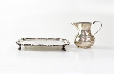 Lot 961 - A George VI hallmarked silver cream jug of...