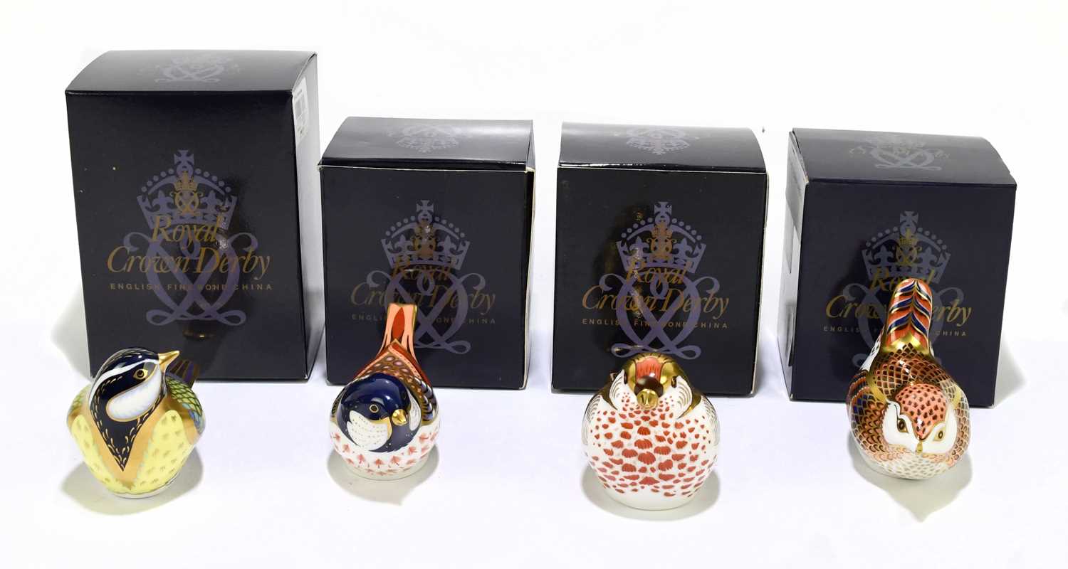 Lot 648 - ROYAL CROWN DERBY; four animal form...