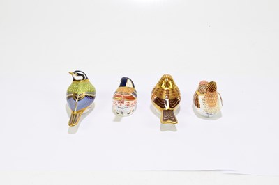 Lot 648 - ROYAL CROWN DERBY; four animal form...