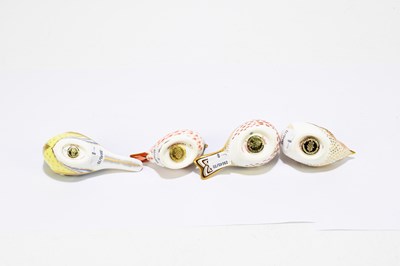 Lot 648 - ROYAL CROWN DERBY; four animal form...