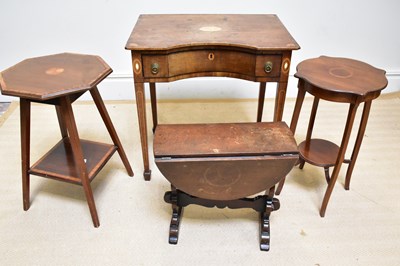 Lot 1222 - A 19th century inverted breakfront side table...