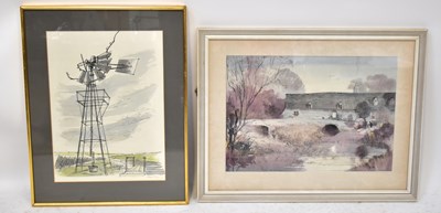 Lot 523 - AUBREY SYKES; watercolour, 'The Windrush at...