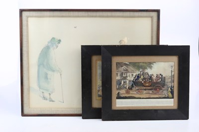 Lot 795 - ALBIN TROWSKI; watercolour, figures, signed...