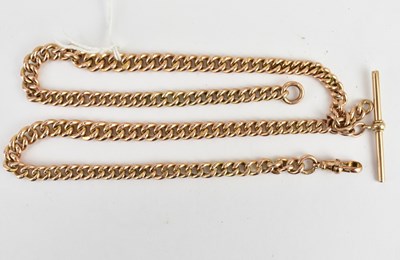 Lot 1174 - A 9ct rose gold graduated Albert pocket watch...