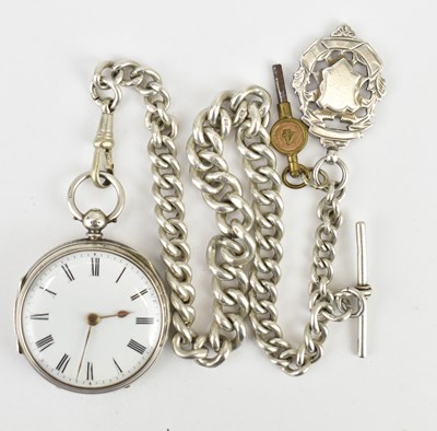 Lot 1169 - A hallmarked silver open face pocket watch,...