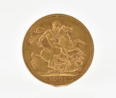 Lot 968 - An Edward VII full sovereign 1902, George and...
