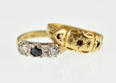 Lot 1011 - An 18ct gold ring Victorian-style ring (af),...