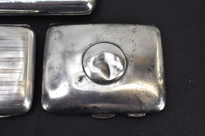 Lot 944 - Three hallmarked silver cigarette cases, all...
