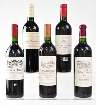 Lot 120 - Five bottles of red wine comprising Vieux...