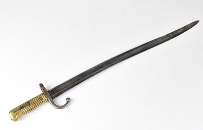 Lot 334 - A 19th century French chassepot bayonet, the...