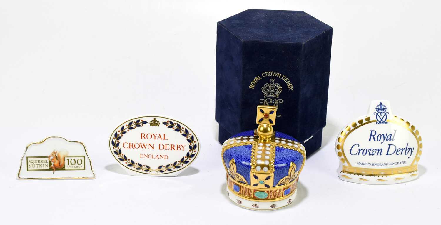 Lot 640 - ROYAL CROWN DERBY; a paperweight ‘100 Royal...