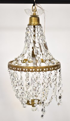 Lot 89 - Two modern small chandeliers, heights approx....