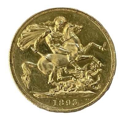 Lot 1421 - A Victoria 1893 double sovereign.