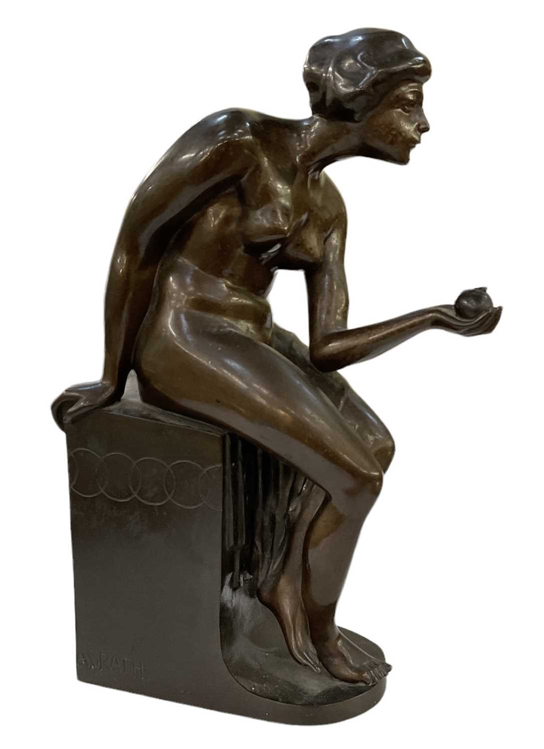 Lot 686 - ANTON GRATH (Austrian, 1881-1956); a bronze...