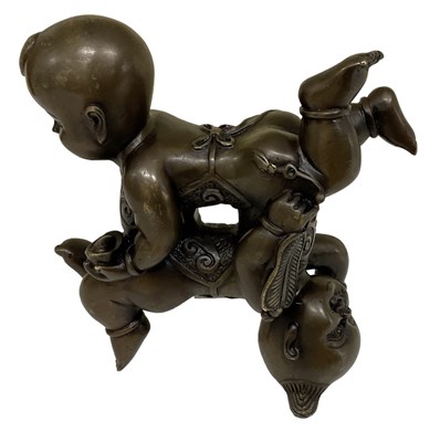 Lot 1006 - An early 20th century Chinese bronze figure of...