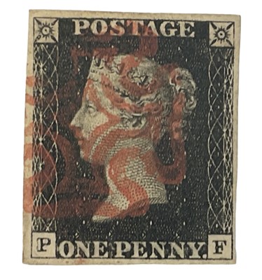 Lot 471 - A four margin Penny Black.