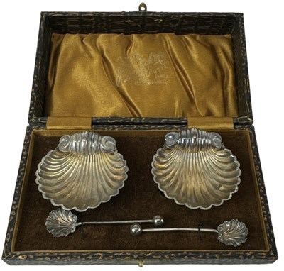 Lot 1220 - J BOSECK & CO; a cased pair of George V...