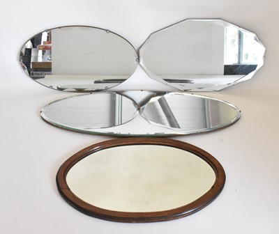 Lot 70 - Four vintage mirrors comprising a wooden...