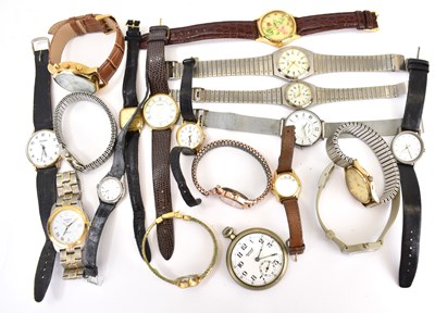 Lot 1221 - Eighteen wristwatches, various styles and...