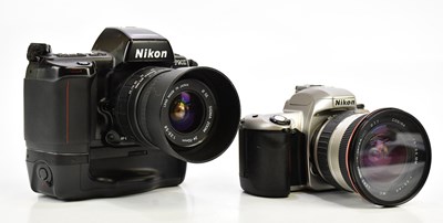 Lot 472 - NIKON; a Nikon F90x 35mm film camera, with a...