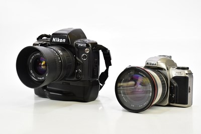 Lot 472 - NIKON; a Nikon F90x 35mm film camera, with a...
