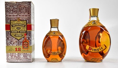 Lot 132 - Two bottles of Dimple whisky and a boxed...