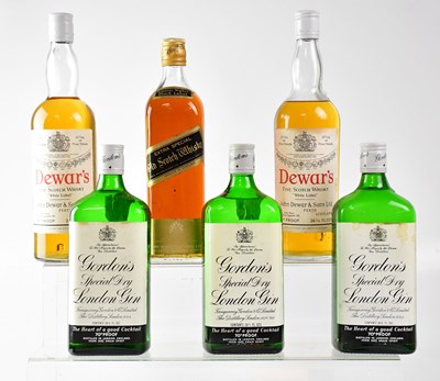 Lot 140 - Two bottles of Dewar's White Label Scotch...