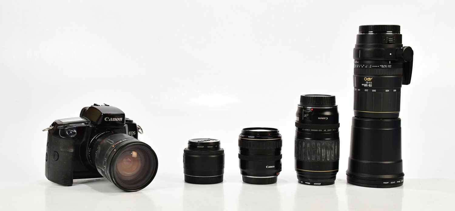 Lot 437 - CANON; a Canon EOS 5 35mm film camera, with...