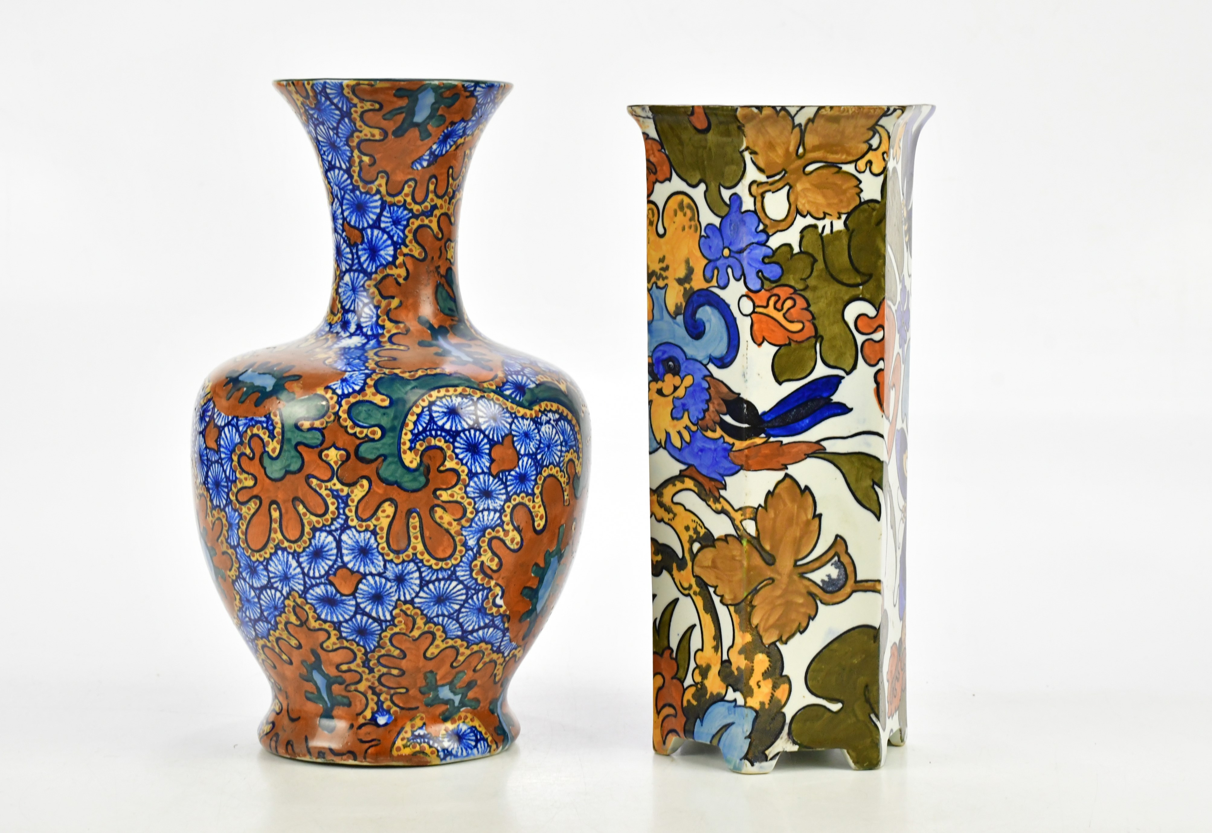 Lot 2351 - FREDERICK RHEAD; a hexagonal vase in the