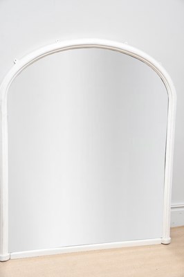 Lot 1282 - A Victorian white painted overmantel mirror,...