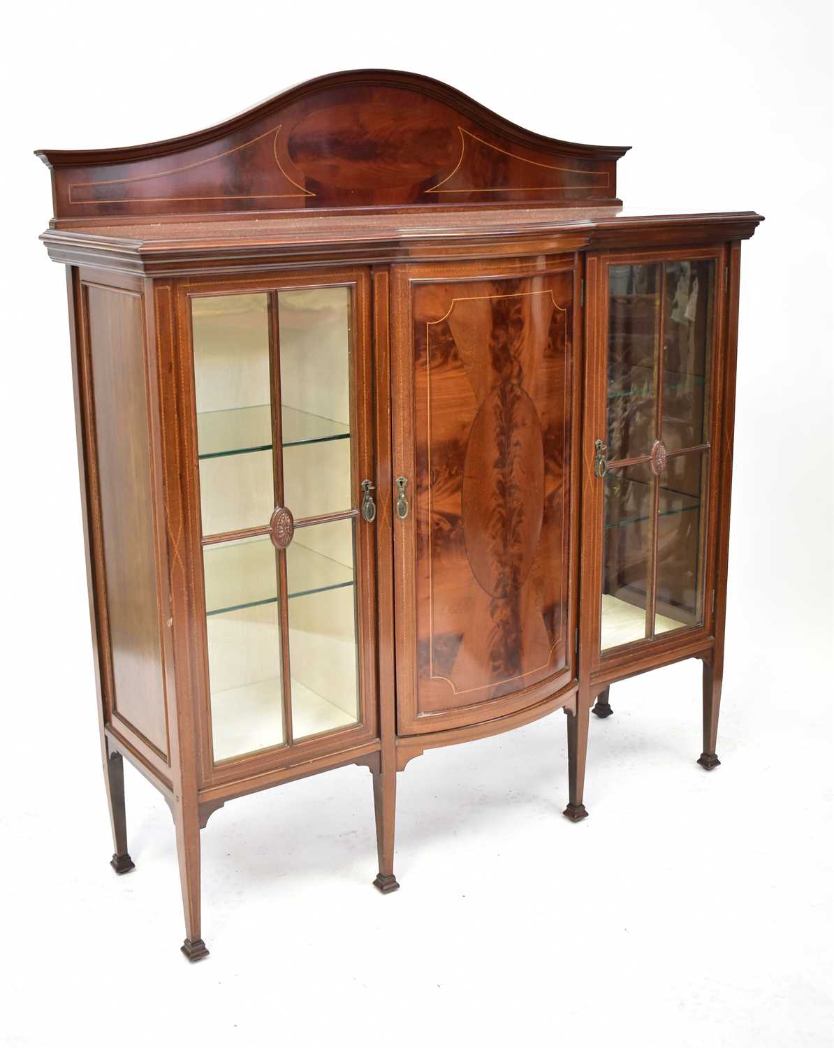 Lot 37 - An Edwardian-style mahogany display cabinet...