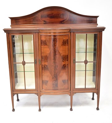 Lot 37 - An Edwardian-style mahogany display cabinet...