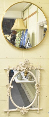 Lot 52 - V-LAB; a modern circular brass framed wall...