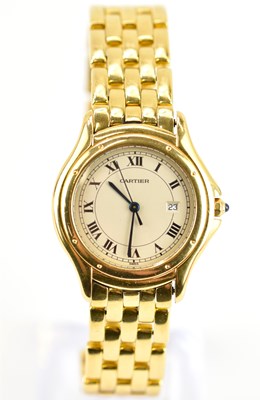 Lot 1189 - CARTIER; a gentlemen's 18ct yellow gold...