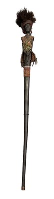 Lot 555 - An African ebony Batak type priest's staff,...