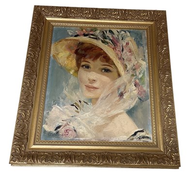 Lot 199 - JOHN STREVENS; oil on canvas, portrait of a...