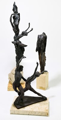 Lot 233 - JOSEP BOFILL; three bronzed sculptures on...