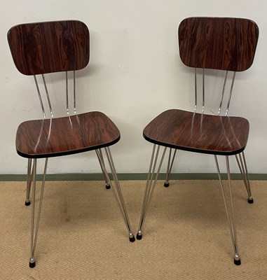 Lot 785 - A pair of mid 20th century chrome and wood...